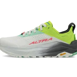 Altra Womens Olympus 6 Trail Shoes - Gray-Lime