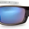 BLOC Delta Sunglasses - Crystal Black-Blue Mirror