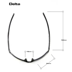 BLOC Delta Sunglasses - Crystal Black-Blue Mirror