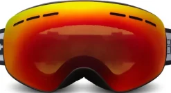 BLOC Small Fit Moon Goggle - Matt Black-Brown Red Mirror Lens