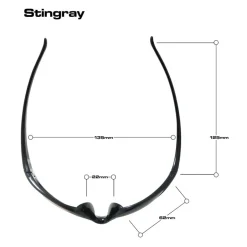 BLOC Stingray Sunglasses - Shiny Black-Polarised Grey