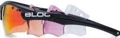 BLOC Titan Sunglasses - Black-Red 4 Lens Pack