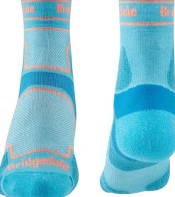 Bridgedale Womens Trail Run Ultralight T2 Coolmax Sport 3/4 Crew Socks - Blue