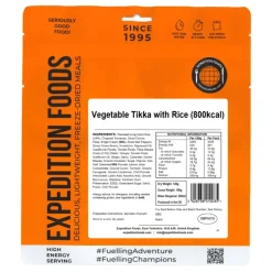 Expedition Foods Vegetable Tikka with Rice - 800kcal