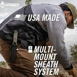 Gerber Strongarm Camp Knife and Sheath - Green