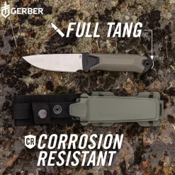 Gerber Strongarm Camp Knife and Sheath - Green