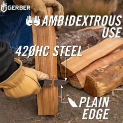 Gerber Strongarm Camp Knife and Sheath - Green