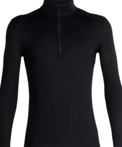 Icebreaker Mens 200 Oasis LS Half Zip Top - Black