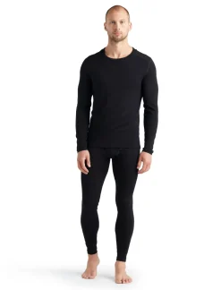 Icebreaker Mens 260 Tech Long Sleeved Crewe Top - Black