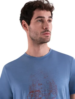 Icebreaker Mens Merino 150 Tech Lite III SS Tee - Van Camp - Kyanite