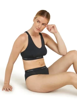 Icebreaker Womens 125 Cool-Lite Sprite Hipster - Black