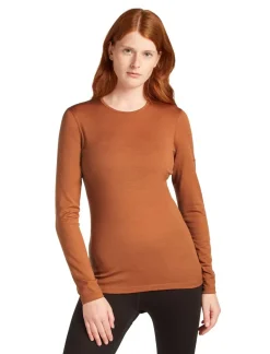 Icebreaker Womens 200 Oasis LS Crewe Top - Dusty Clay