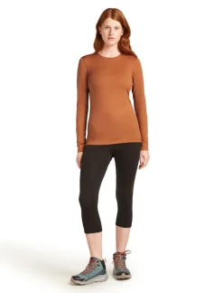Icebreaker Womens 200 Oasis LS Crewe Top - Dusty Clay