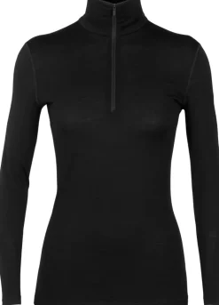 Icebreaker Womens 200 Oasis LS Half Zip Top - Black