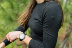 Icebreaker Womens 200 Oasis LS Crewe Top - Black