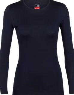 Icebreaker Womens 260 Tech LS Crewe - Midnight Navy