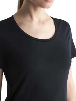 Icebreaker Womens Merino 125 Cool-Lite Sphere III SS Scoop Tee - Black