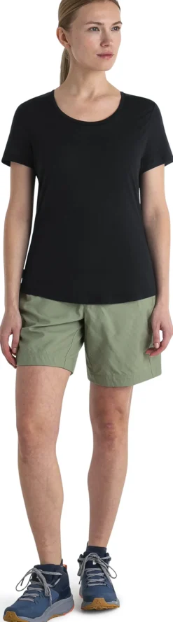 Icebreaker Womens Merino 125 Cool-Lite Sphere III SS Scoop Tee - Black