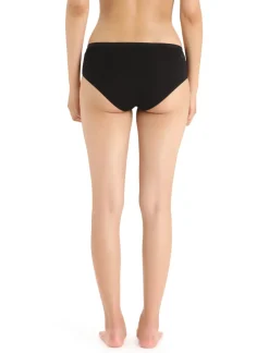 Icebreaker Womens Siren Hipkini Briefs - Black
