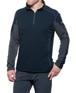 Kuhl Mens Revel 1-4 Zip Fleece - Mutiny Blue - Steel
