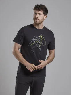 Montane Mens Abstract Mountain T-Shirt - Midnight Grey