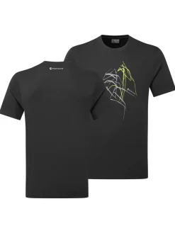 Montane Mens Abstract Mountain T-Shirt - Midnight Grey
