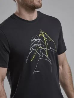 Montane Mens Abstract Mountain T-Shirt - Midnight Grey