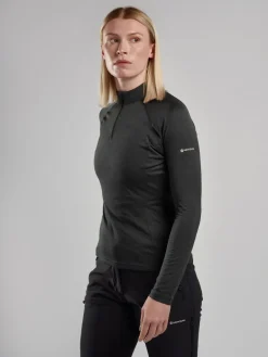 Montane Womens Dart Zip Neck - Black