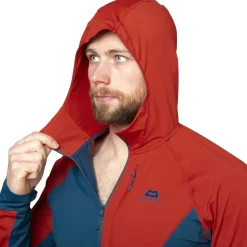 Mountain Equipment Mens Aiguille Hooded Top - Dusk-Red Rock