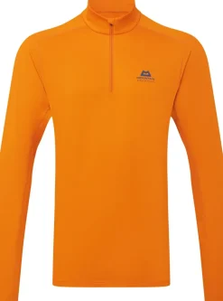 Mountain Equipment Mens Cerrig LS Zip-T - Rust