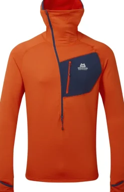 Mountain Equipment Mens Eclipse Hooded Zip-T - Magma-Medieval