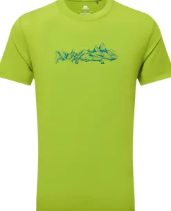 Mountain Equipment Mens Groundup Skyline Tee - Cactus