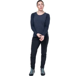 Mountain Equipment Womens Redline LS Tee - Cosmos Stripe-Cosmos