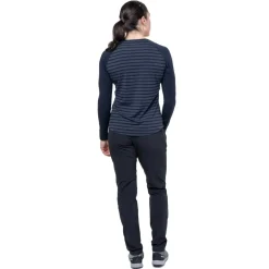 Mountain Equipment Womens Redline LS Tee - Cosmos Stripe-Cosmos