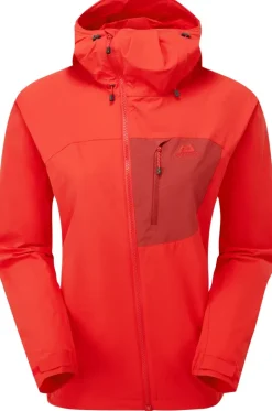 Mountain Equipment Womens Squall Hooded Jacket - Chili Red-Merlot