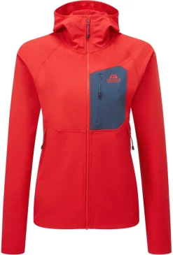 Mountain Equipment Womens Arrow Hooded Jacket - Chili Red-Dusk