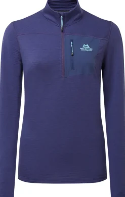 Mountain Equipment Womens Lumiko Zip T - Amethyst-Medieval