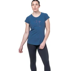 Mountain Equipment Womens Mountain Flower Tee - Stellar Blue