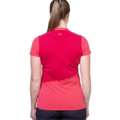 Mountain Equipment Womens Nava SS Zip T - Hibiscus-Capsicum