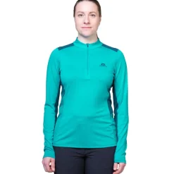 Mountain Equipment Womens Nava LS Zip T - Hibiscus-Capsicum