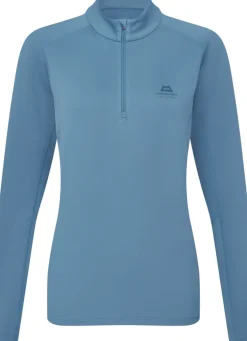 Mountain Equipment Womens Cerrig LS Zip-T - Stellar Blue
