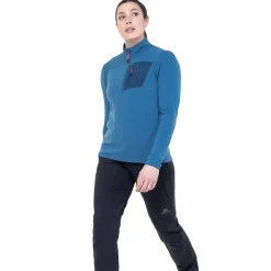 Mountain Equipment Womens Lumiko Zip T - Stellar-Majolica