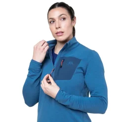 Mountain Equipment Womens Lumiko Zip T - Stellar-Majolica