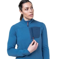 Mountain Equipment Womens Lumiko Zip T - Stellar-Majolica