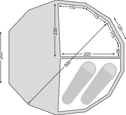Nordisk Asgard 19.6m Inner Cabin Set