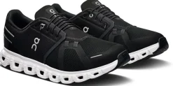 ON Mens Cloud 6 Shoes - Black-White