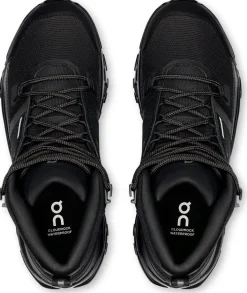 ON Womens Cloudrock Mid Waterproof Shoes - Black-Black
