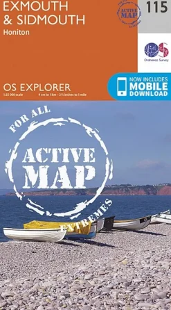 OS Explorer - Active Map 115 - Exmouth and Sidmouth