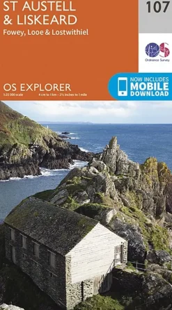 OS Explorer Map 107 - St.Austell, Liskeard Fowey, Looe and Lostwithiel