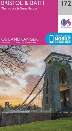 OS Landranger Map 172 - Bristol and Bath, Thornbury and Chew Magna
